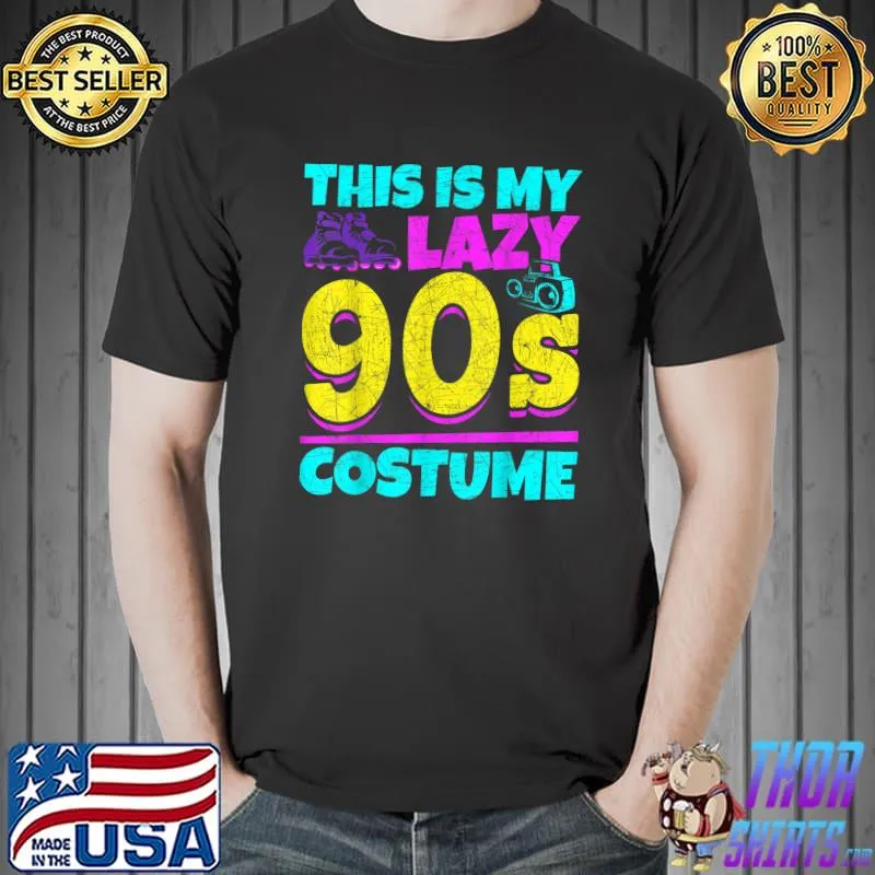 This Is My Lazy 90s Costume Party Retro Music Nineties T-Shirt