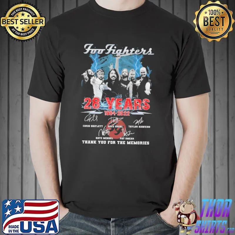 Too fighter 28 Years 1994 2022 Thank You For The Memories Shirt Unisex