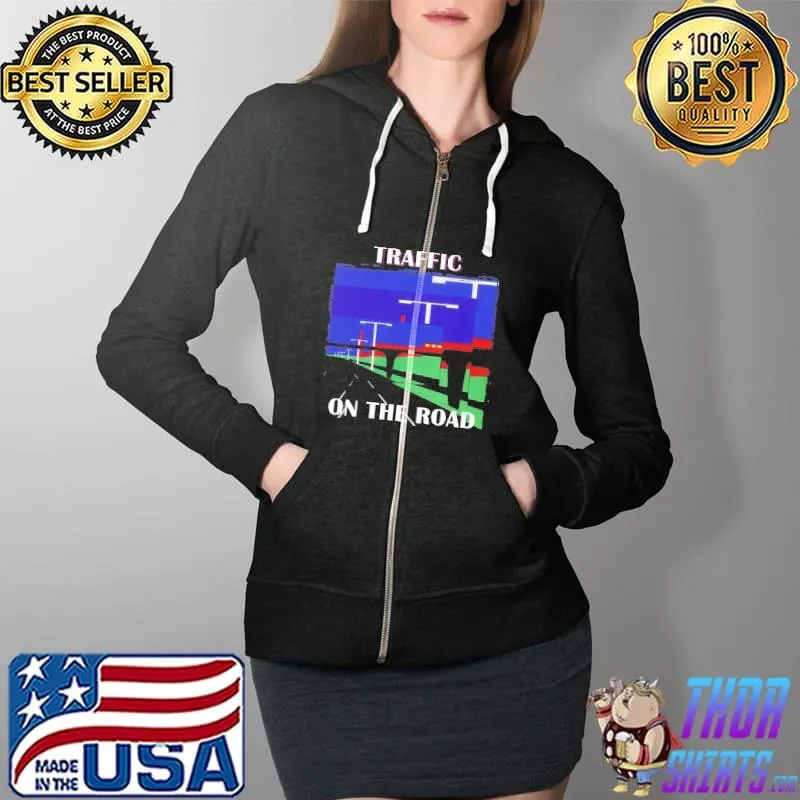 Traffic On The Road Shirt Full Zip Hooded