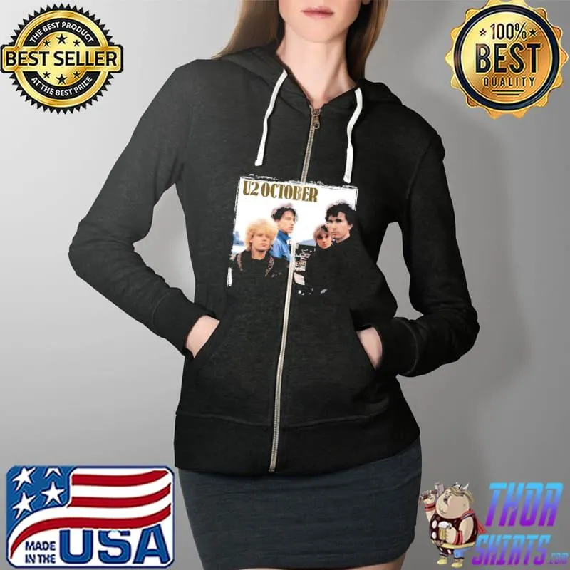 U2 October Shirt Full Zip Hooded