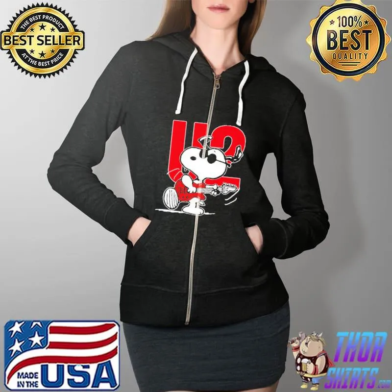 U2 Snoopy Rock Shirt Full Zip Hooded