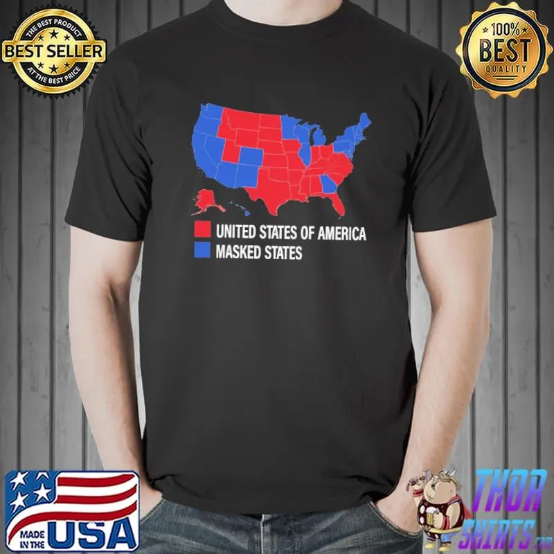 United States Of America Masked States Map Shirt