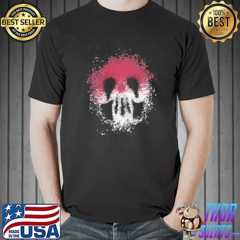 Vagabond colored skull symbol design shirt