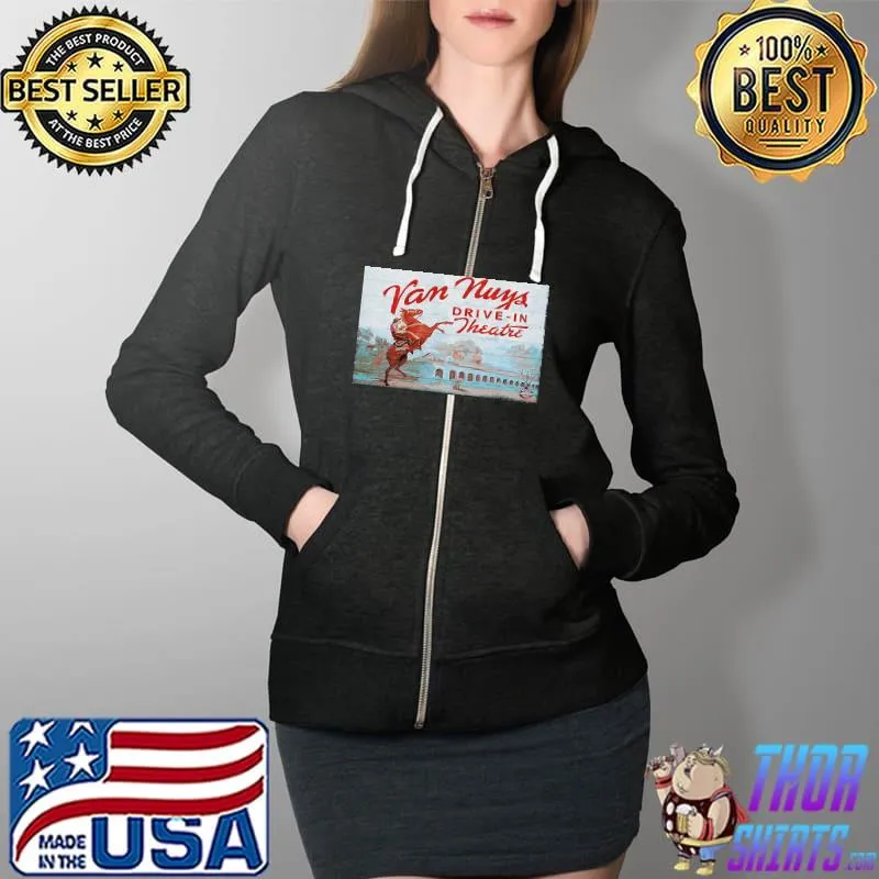 Van Nuys Drive In THeatre Shirt Full Zip Hooded