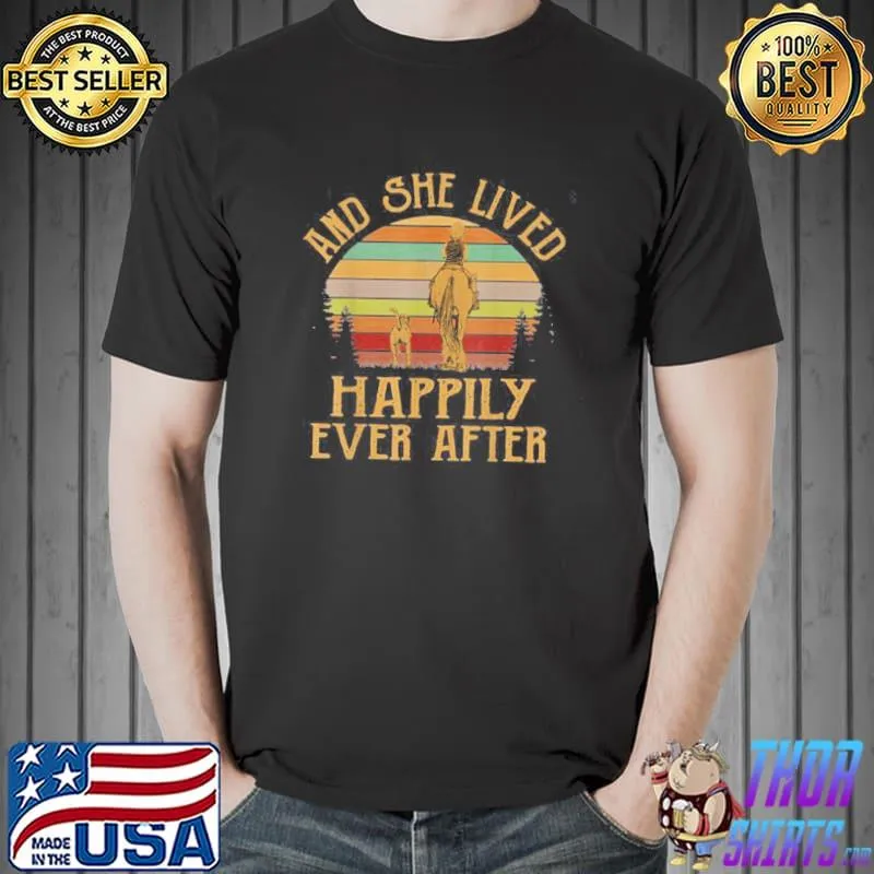 Vintage and she lived happily ever after horse mother's day Unisex
