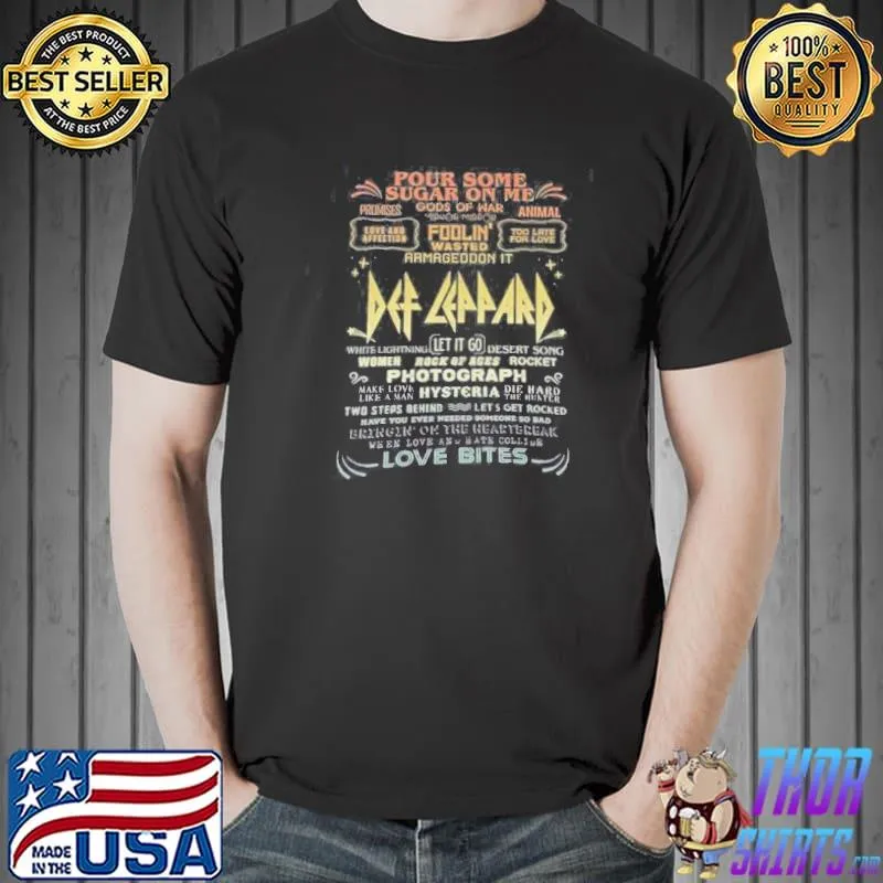 Vintage def leppard pour some sugar on me shirt