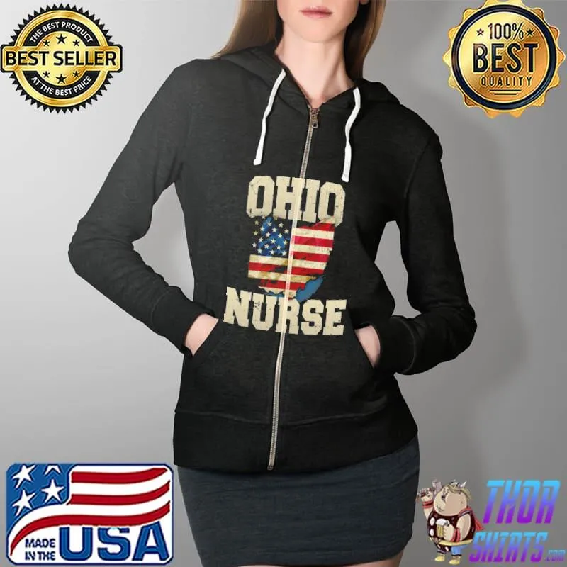 Vintage Ohio nurse Full Zip Hooded