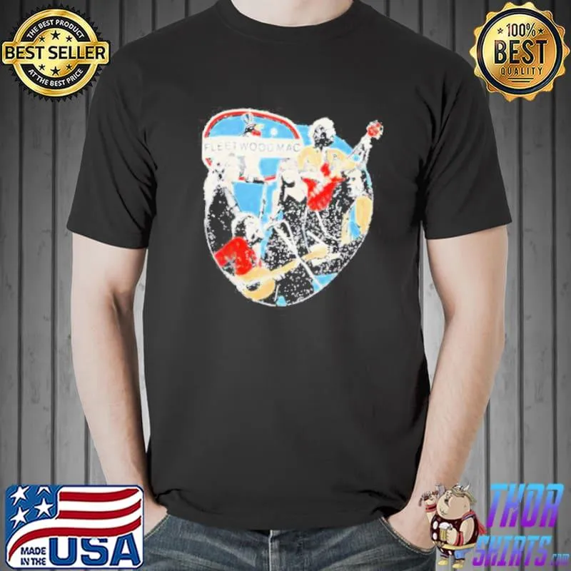 Vintage retro rock band fleet woodmac legend design shirt