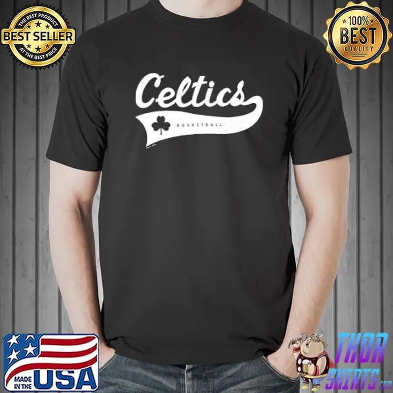 Vintage script Boston celtics basketball shirt