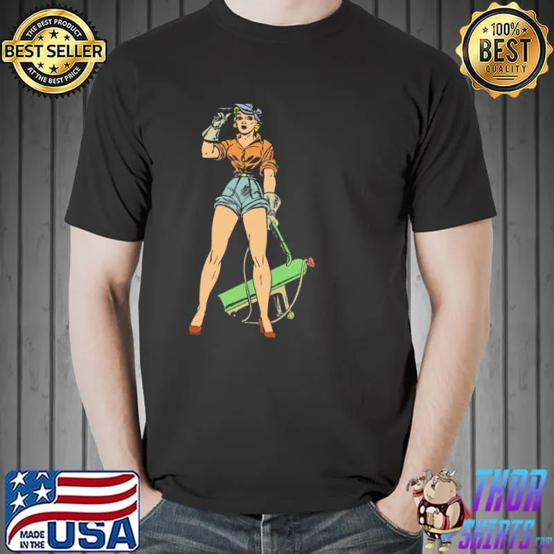 Vintage sexy welder pinup girl shirt