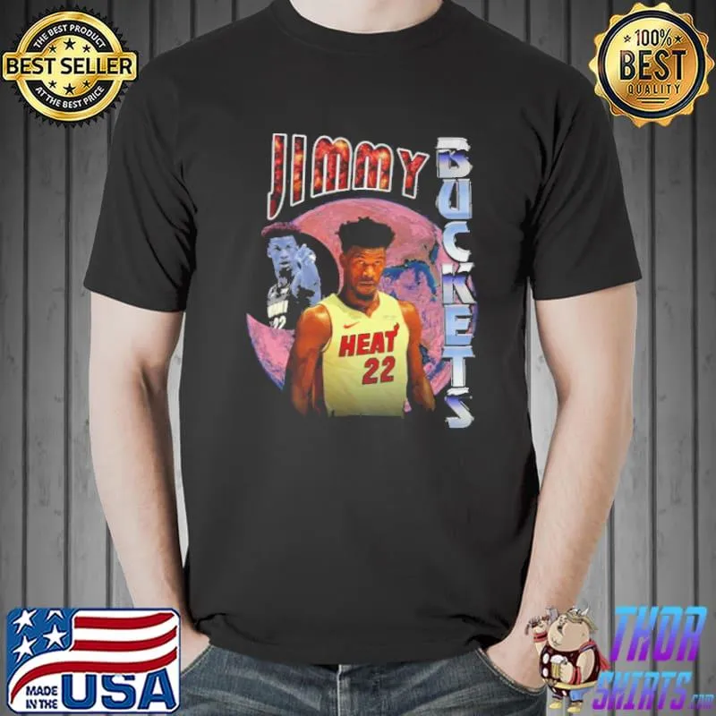 Vintage style jimmy buckets miamI heat basketball shirt