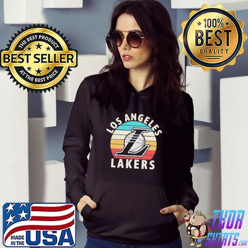 Vintage style los angeles Lakers basketball Hoodie