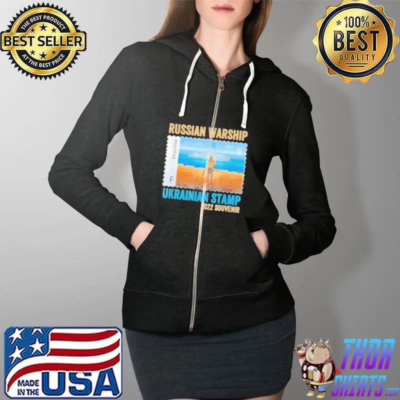 Vintage Ukraine stamp Full Zip Hooded
