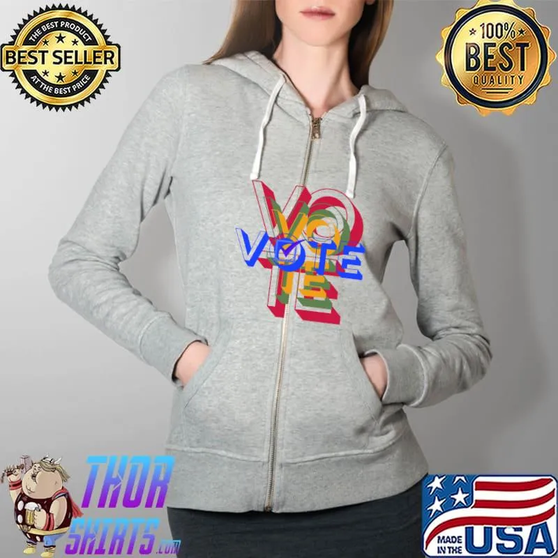 Vote graphic design Classic T-Shirt Full Zip Hooded