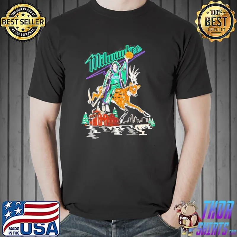 Warren lotas buckrider reaper deer milwaukee bucks basketball shirt