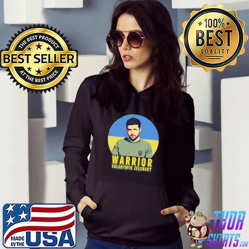 Warrior volodymyr zelensky ukrainian flag retro Hoodie