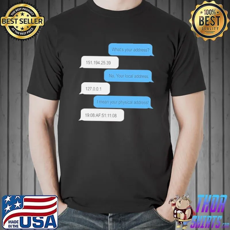 What Is Your Address message Shirt Unisex