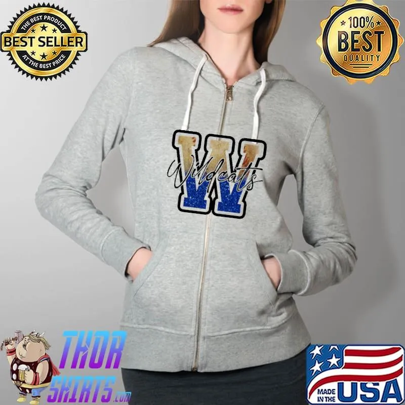 Wildcat Baseball Shirt Full Zip Hooded
