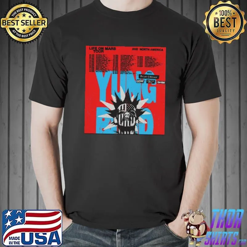 Yungblud life on mars tour 2022 design shirt