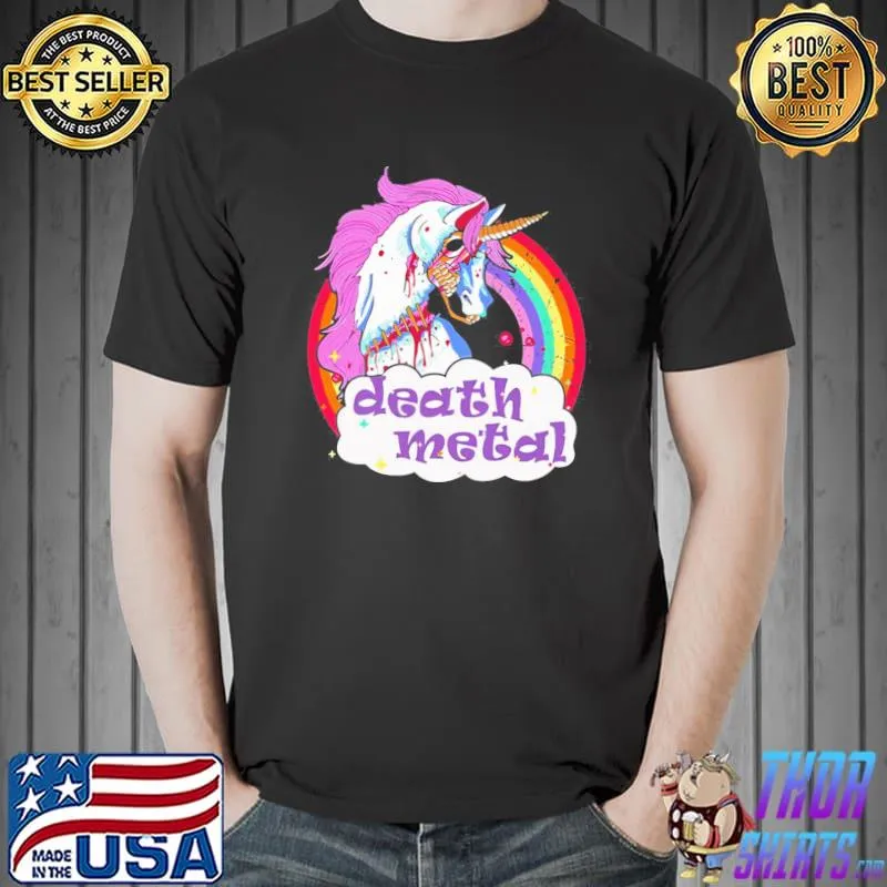 Zombie unicorn death metal shirt