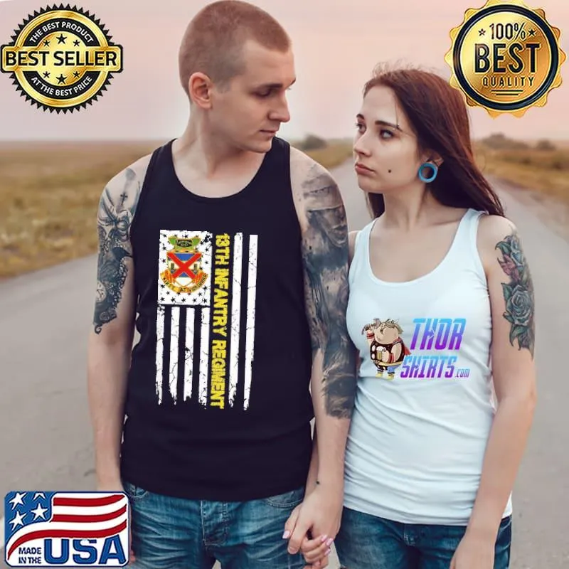 13th Infantry Regiment USA Flag Shirts Tank Top