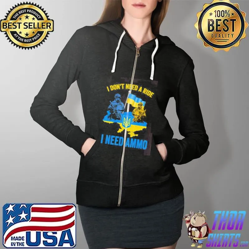 Ammo need ride ghost of kyiv Ukraine design Full Zip Hooded
