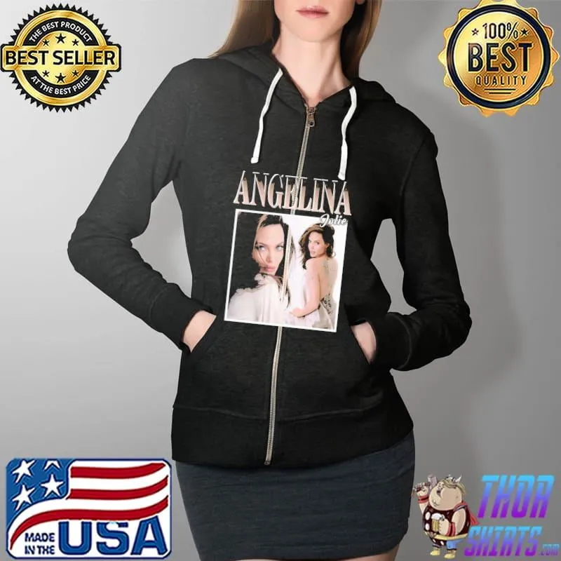 Angelina jolie vintage 90s Full Zip Hooded