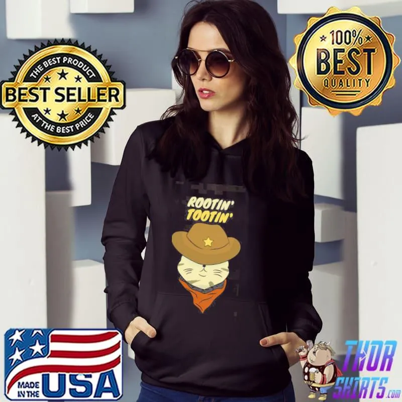 Animated rootin tootin cowboy cat design Hoodie