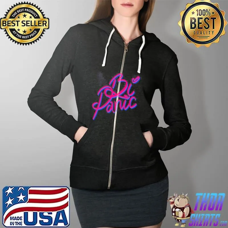 BI panic support lgbtq+ design Full Zip Hooded