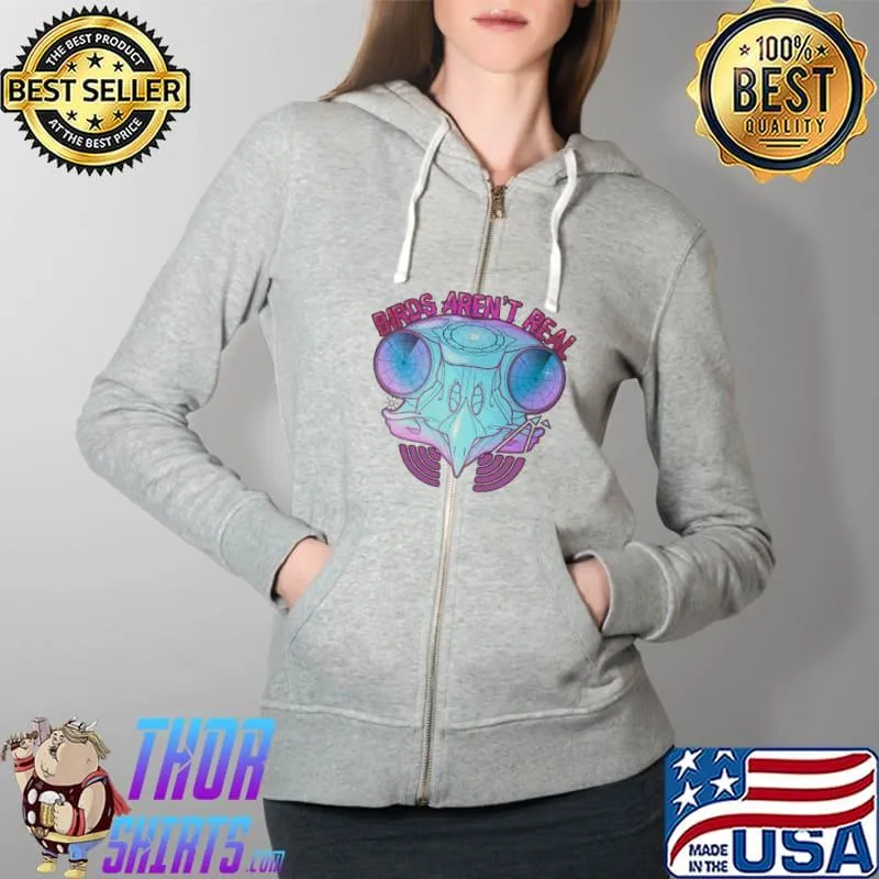 Birds aren't real owl skull Full Zip Hooded