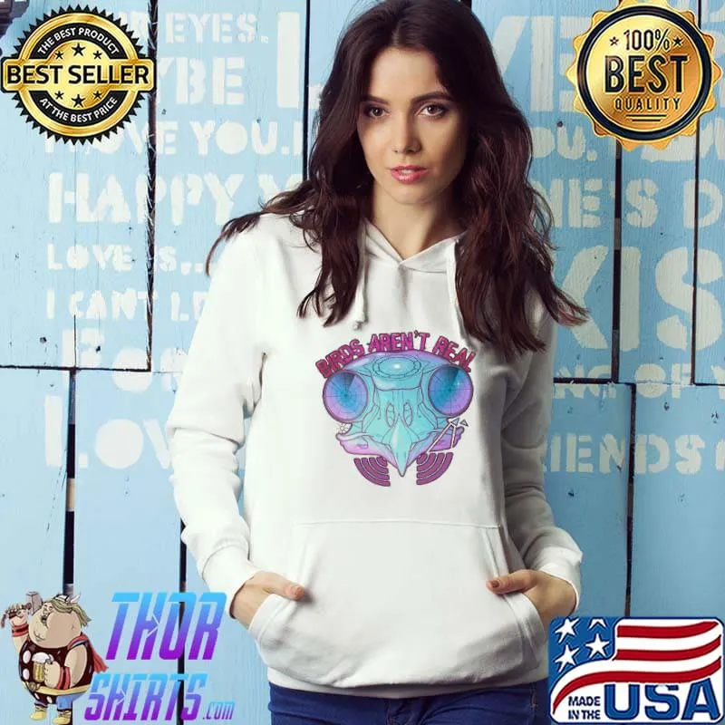 Birds aren't real owl skull Hoodie