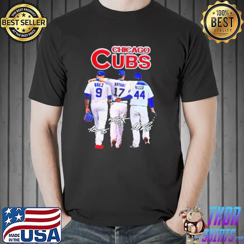 Chicago Cubs javier baez kris Bryant anthony rizzo signatures 2022 Unisex