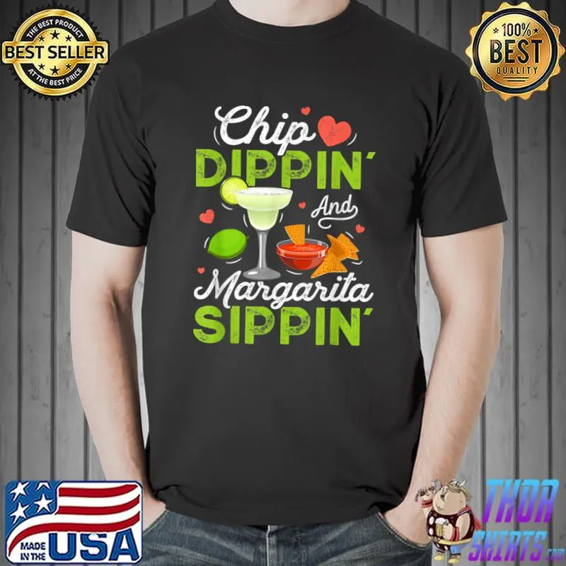 Chip Dippin' And Margarita Sippin' Funny Cinco De Mayo Men T-Shirt