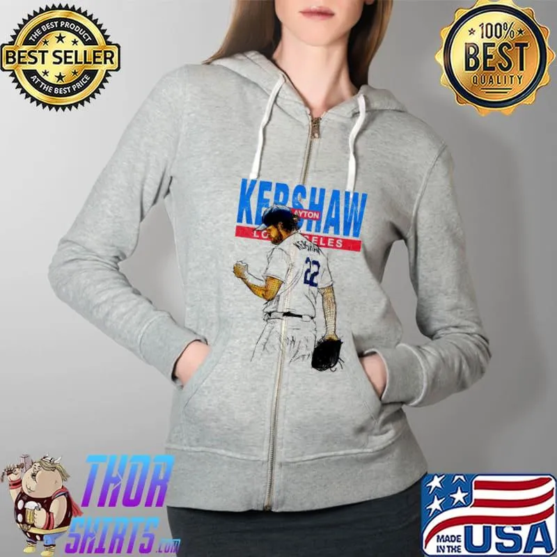 Clayton kershaw los angeles Dodgers Full Zip Hooded