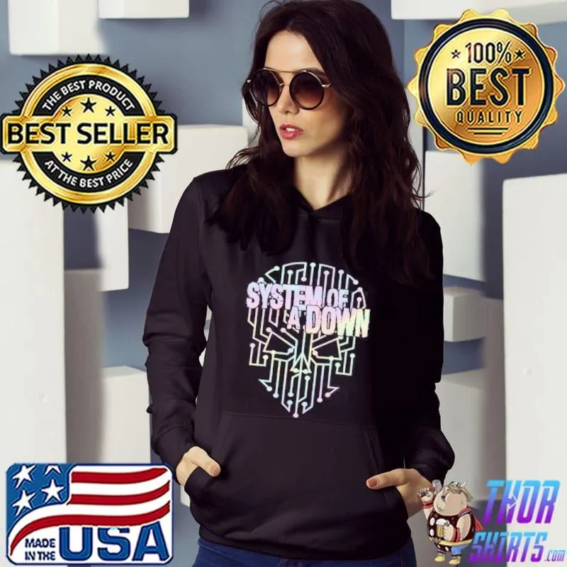 Colored skull system of down soad s Hoodie