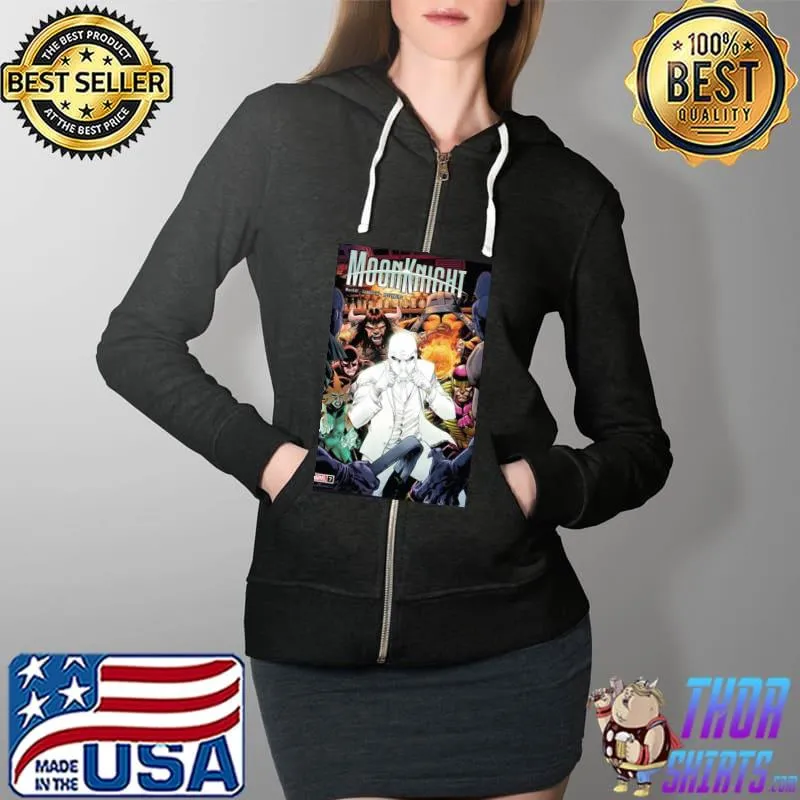 Comic moon knight Marvel art Full Zip Hooded