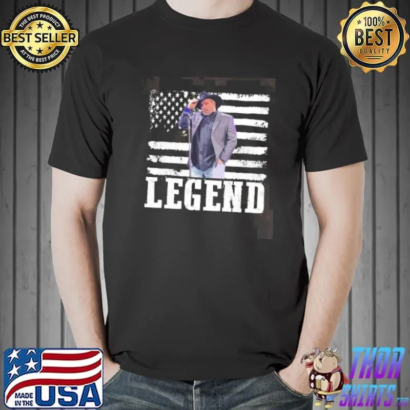 Distressed American flag music legend garth brooks shirt