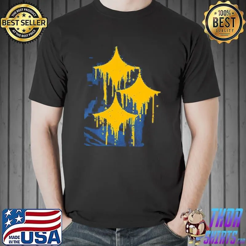 Dripping hypocycloids gold Pittsburgh Steelers shirt