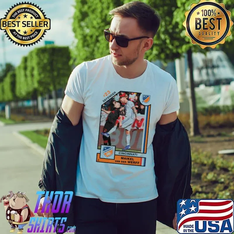 FC Cincinnati 23 Maikel Van Der Werff Player Card Foosball Shirt
