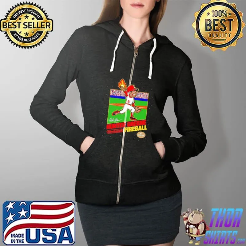 FC Cincinnati Hunter Greene Fireball MLBPA Signature Shirt Full Zip Hooded
