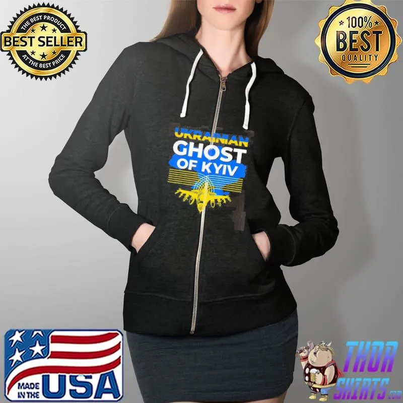 Fighter of ghost kyiv ukrainian jet hero design Full Zip Hooded