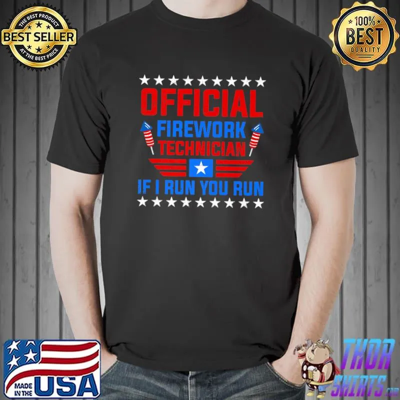 Firework Technician 4th Of July Funny USA Pyro-technician Premium T-Shirt Unisex