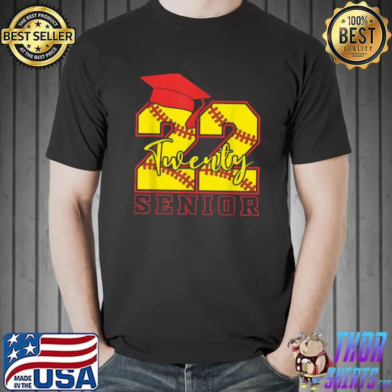 Graduation Senior Class 2022 Graduate Softball Player T-Shirt