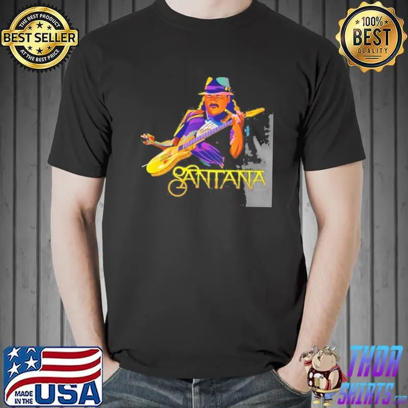 Graphic logos carlos Santana favorite American guitarist s Unisex