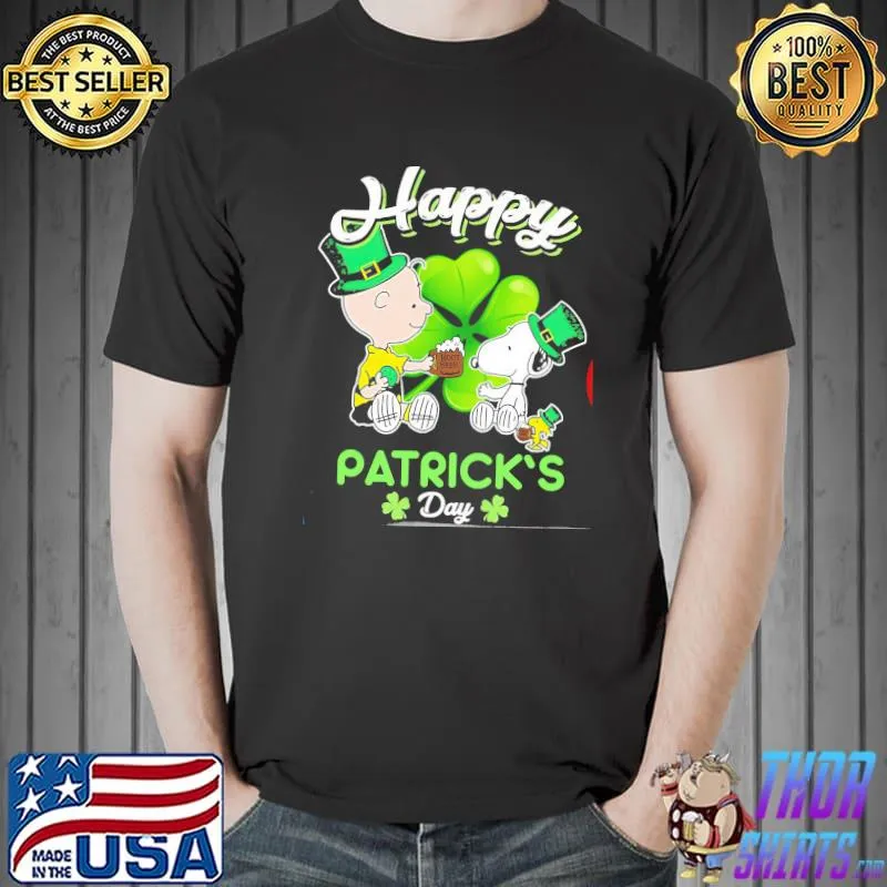 Happy St. Patrick's Day Snoopy And Charlie Shirt