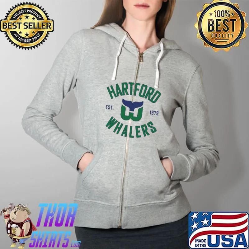 Hartford whalers ct Full Zip Hooded