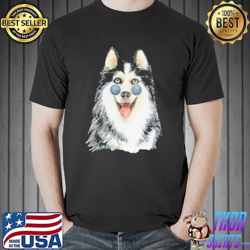 Husky dog wearing sunglasses Husky watercolor s Unisex