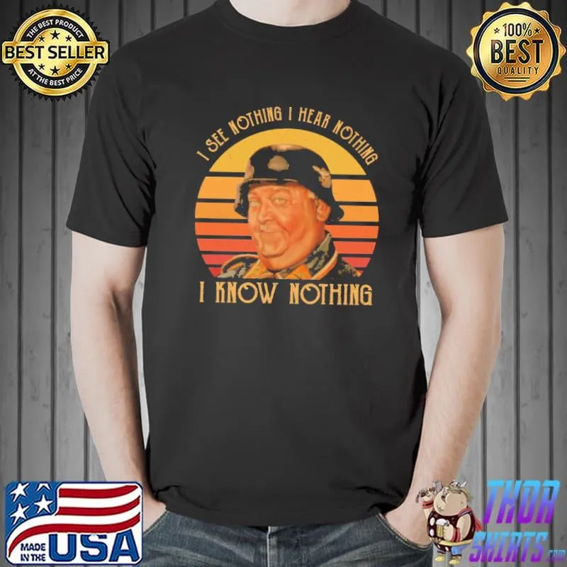 I See Nothing I Hear Nothing I Know Nothing Vintage Shirt Unisex