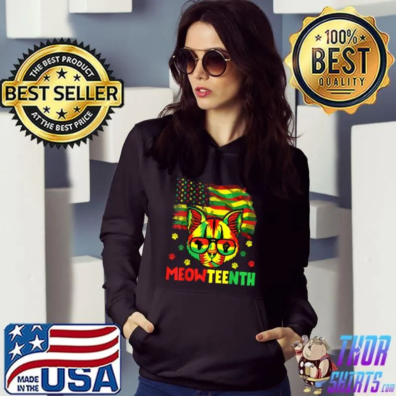 Juneteenth Cat African American Cat Lover Juneteenth Pun T-Shirt Hoodie