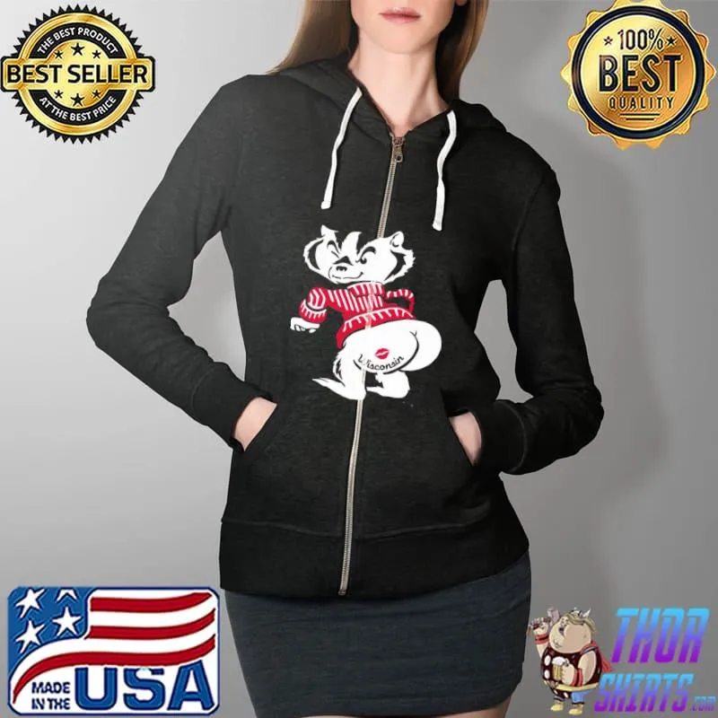 Kiss my dairy air Wisconsin badgers men's basketball Full Zip Hooded